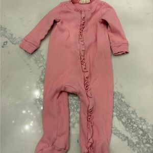 GAP Pink Ruffle Footie One Piece